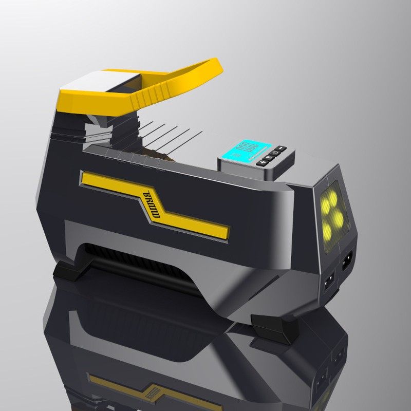 家车两用车载充气泵AC/DC电动轮胎12V充气泵汽车气泵便携打打气筒