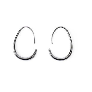 自制韩国out of label通体S925纯银不掉色简约耳环happyrim同款