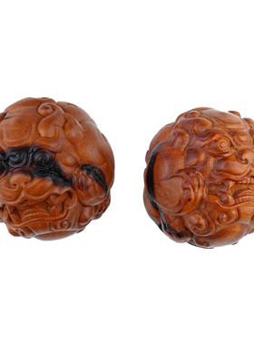 玄灵阁天然雷击木貔貅手球把件