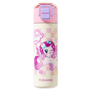 富光保温杯女新款高颜值316L儿童水杯男学生上学专用便携吸管杯子