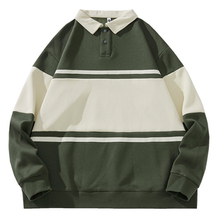 班尼路SK长袖翻领男士Polo衫2025秋季新款宽松休闲百搭上衣男款YS