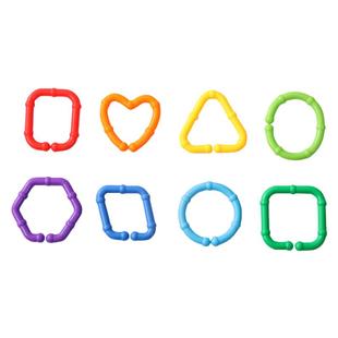 儿童几何链条连环扣塑料积木项链开发小孩大脑拼接益智桌面扣环