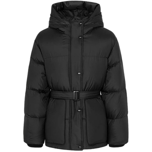 【厚款 90%鹅绒】BEANPOLE滨波 女士休闲时尚简约腰带泡芙羽绒服