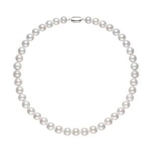 屿光 淡水有核珍珠项链 8-10mm S925银 温婉大气