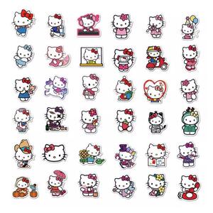 100张KT猫贴纸可爱卡通装饰小图案HelloKitty手机行李箱防水贴画