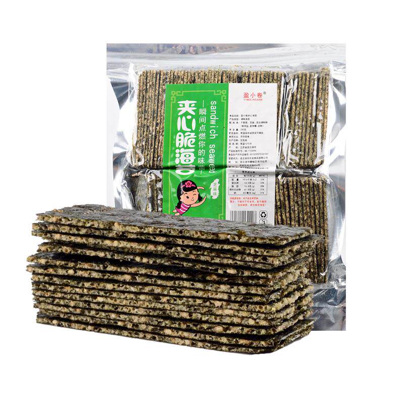 盈小卷芝麻味夹心海苔脆250g