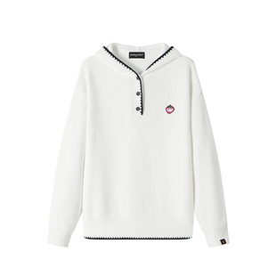 Dangerouspeople薛之谦dsp宽松软糯百搭潮学院风连帽毛衣针织衫女