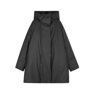 LESS连帽羽绒服女高级感小众A版廓形宽松加厚中长款外套2O0C12740