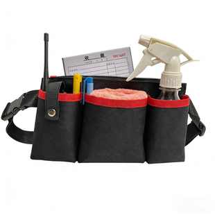 KTV保洁扫地服务员腰包餐饮员工腰带酒吧工作对讲机工包 免费印字