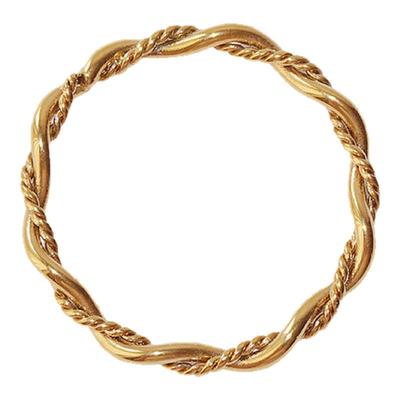 简约ins风双层细麻花钛钢戒指女