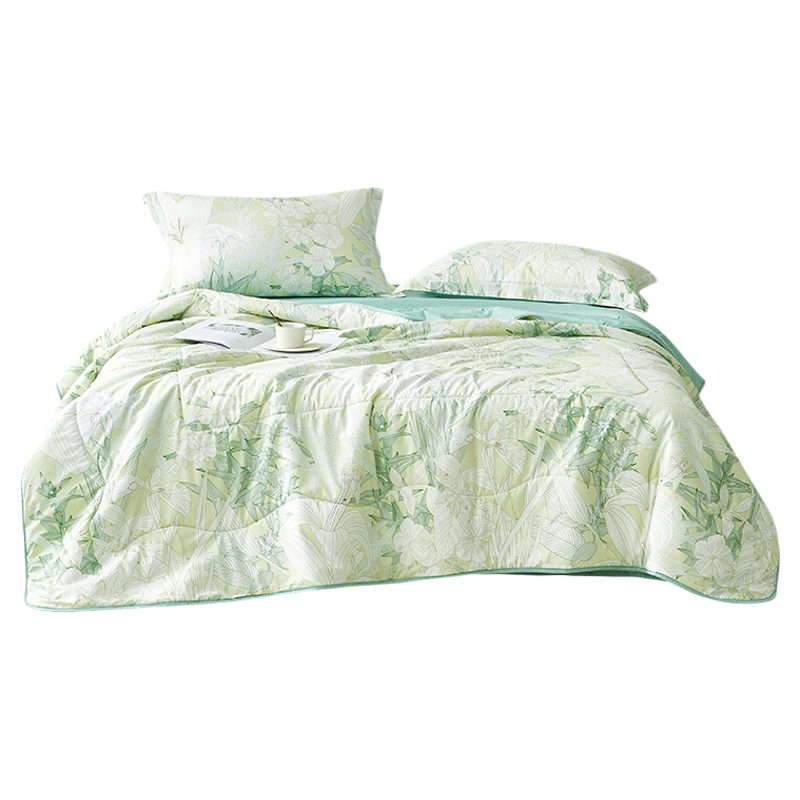 罗莱家纺纯棉全棉可机洗夏被子被芯七孔纤维抗菌宿舍单人学生