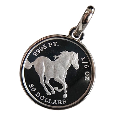 日本工艺pt850镶嵌ins女王马金币