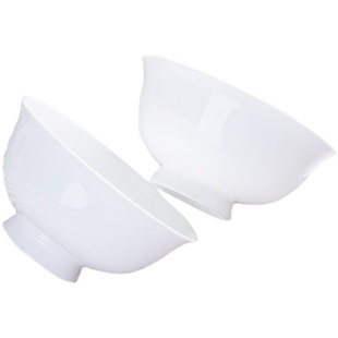 景德镇釉下彩陶瓷碗家用10个装 纯白骨瓷小碗面碗米饭5寸碗单个