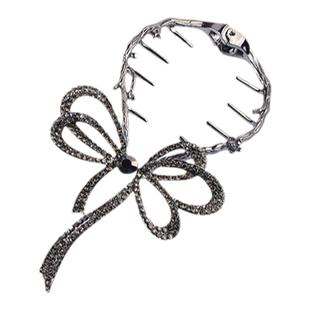 铂思亚蝴蝶结丸子头抓夹女发饰高级感盘发固定神器发夹马尾扣头饰