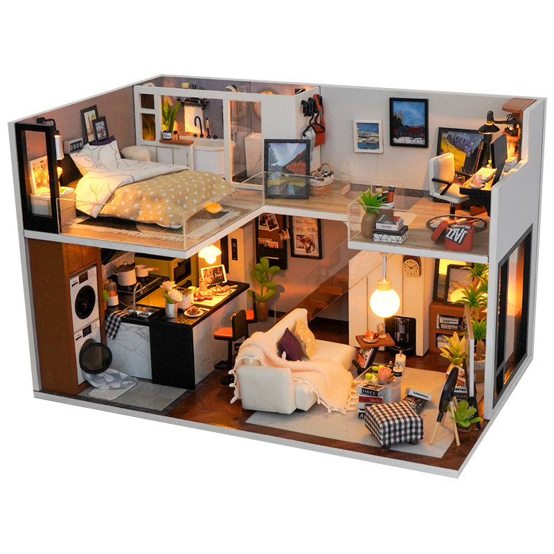 DIY微缩场景小屋拼装模型礼物
