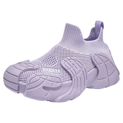 芭芭鸭网面透气儿童休闲运动鞋