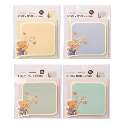 得力黄油小熊联名可立式记事贴