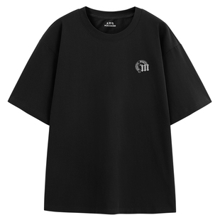 【商场同款】太平鸟男装T恤25新款宽松撞色印花短袖潮 B2CNF4113