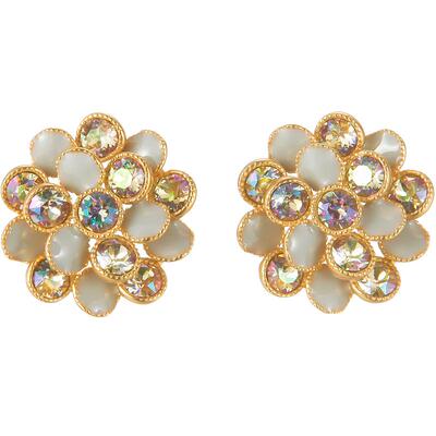 小众翡拉拉民族风复古水晶耳环