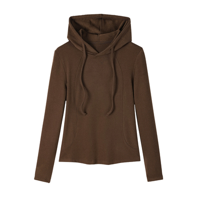 猫人德绒连帽卫衣女2026春季新款即墨休闲加绒保暖打底衫外穿上衣