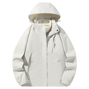 冲锋衣外套2025新款女秋冬可拆卸小个子三合一防风防水超好看风衣