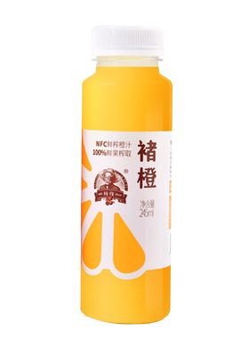 褚橙nfc果汁鲜榨橙汁实建葡萄汁蜜桃果蔬汁245ml瓶装饮料鲜橙汁