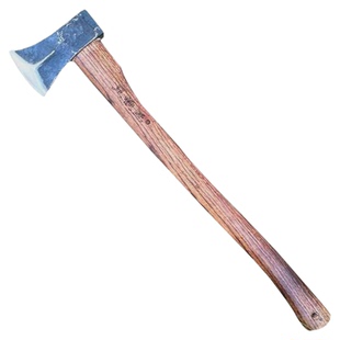 轨道钢锻打一体成型砍树斧劈柴斧砍骨斧青岗木柄碳化清漆东北板斧