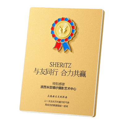 高档金属奖牌定制定做加盟代理授权牌荣誉牌聘书广告牌经销商牌匾