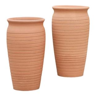 无釉素烧红陶黑陶多肉植物花盆户外庭院阳台陶土透气家用兰花陶罐