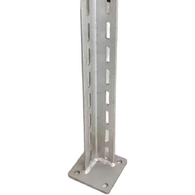 角钢立柱热镀锌冲孔角铁含带底座支撑托架托臂立柱固定墙面焊接件