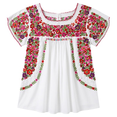 Multicolor Crew Neck Print Loose T-Shirt多色圆领印花宽松T恤