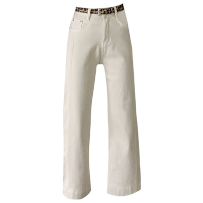 冬加厚绒保暖女牛仔小直筒烟管裤