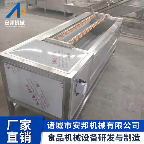 全自动荸荠毛辊清洗机贝壳类海鲜毛辊清洗机小型毛辊清洗去皮机