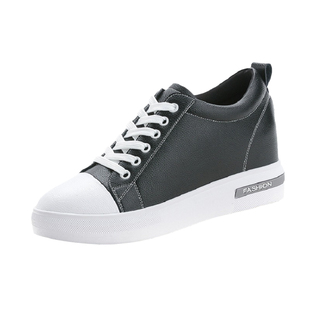 内增高真皮小个子显瘦休闲不累脚运动小众款软底软面旅游女小白鞋