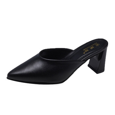 欧美风包头春秋季试衣间半拖鞋