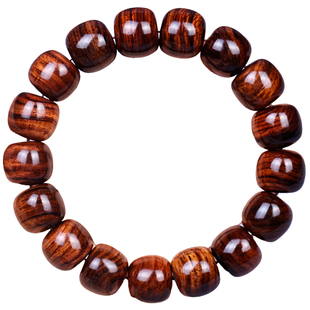 正宗海南黄花梨老料帝王紫油梨手串121314老型珠桶珠水波纹虎皮纹