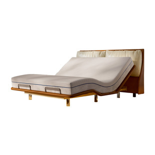 广巢 枕云智能床意式极简悬浮电动真皮床软包主卧大床遥控可升降A