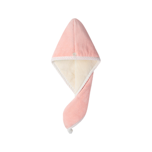 2025新款双层加厚干发帽子珊瑚绒超强吸水洗头速干毛巾头发神器女