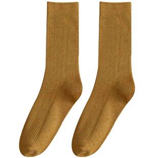 袜子女款秋冬季加厚月子堆堆袜中筒纯棉2025新款爆款配小皮鞋长袜