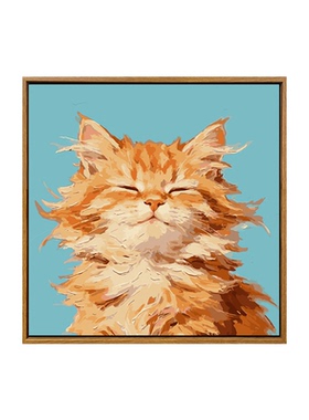 潦草小猫咪diy数字油画装饰画
