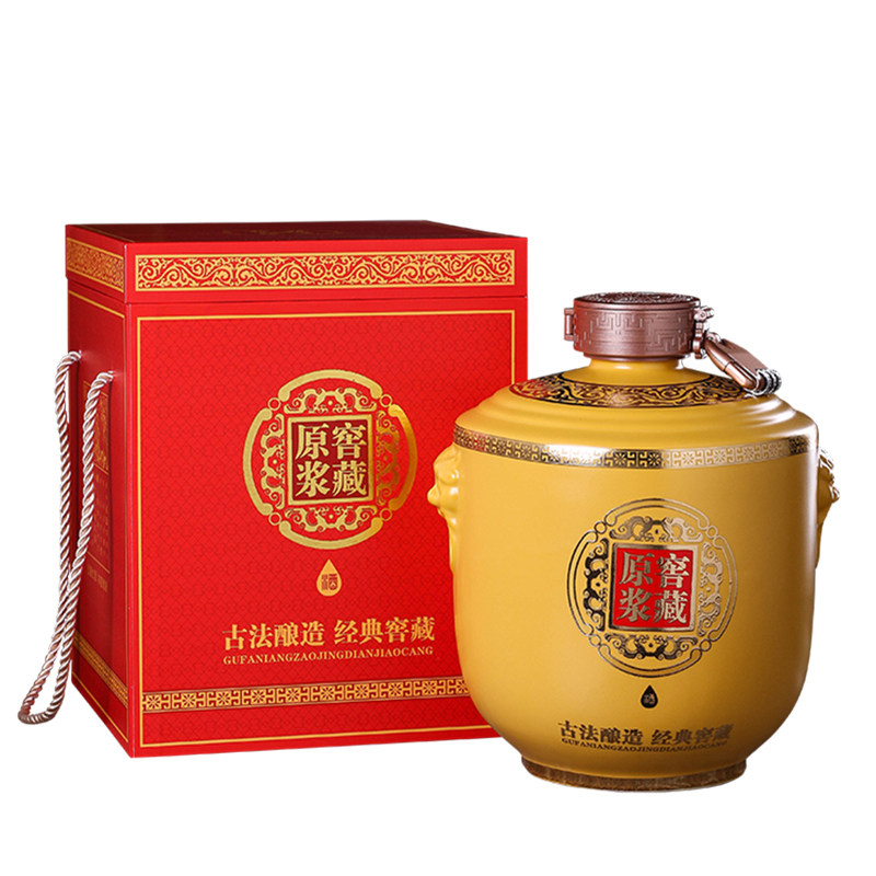 艺区瓷工浮雕陶瓷酒瓶