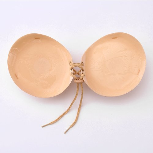 5cm拉绳胸贴聚拢上无隐形女托尤胸莱套装垫胸小显米痕贴片婚纱大