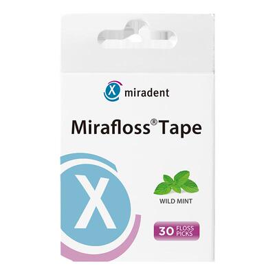miradent绿尾巴2合1牙线棒