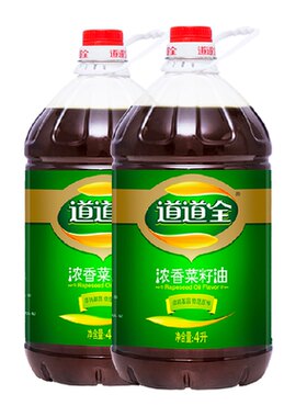 道道全浓香非转基因菜籽油4L*2桶
