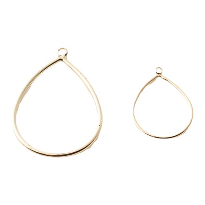 14K包金镀金保色耳环绕线吊坠