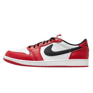 Air Jordan 1 Low AJ1芝加哥乔1低帮白红复古篮球鞋HQ6998-600-黑