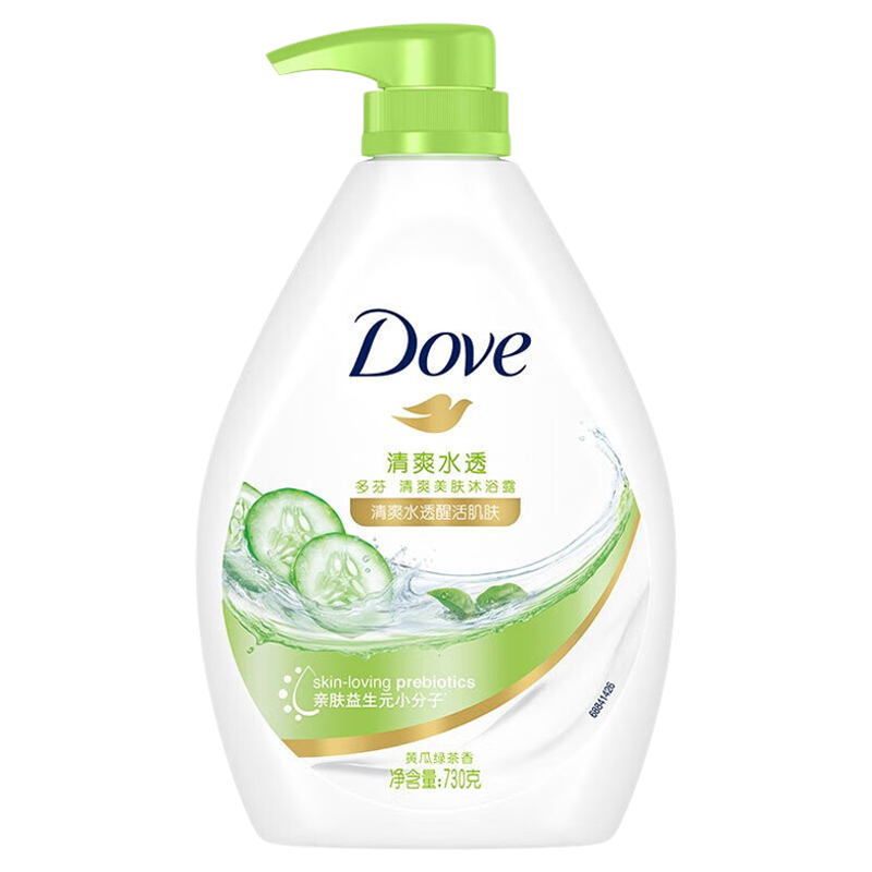 Dove/多芬沐浴露清爽水透绿茶黄瓜香沐浴乳液男女士通用官方正品