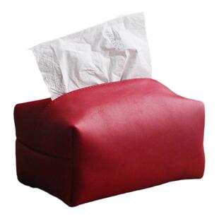 复古皮革牛皮餐巾盒纸巾盒leather tissue box