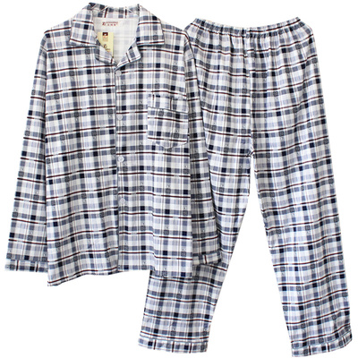 加肥加大码男青年200斤长袖睡衣