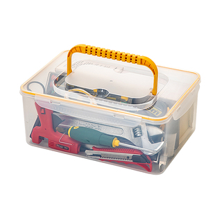 五金工具收纳箱手提式电工维修工具箱家用多功能扳手螺丝刀整理箱